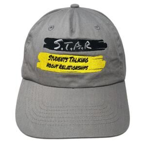HIT 5 Panel Gray Black Yellow Hat One Size STAR Students Talking Relationships